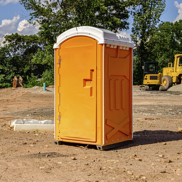 how often are the porta potties cleaned and serviced during a rental period in Bronson